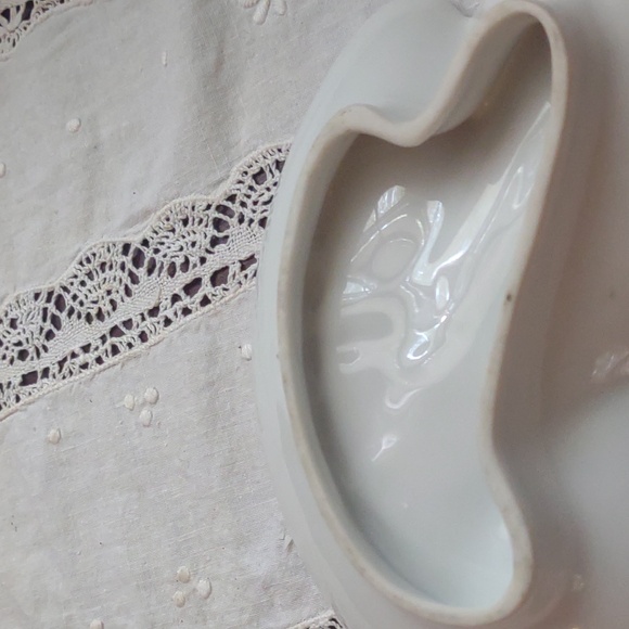 1940s or earlier small candy dish approx 5 inches wide has a name Fran C on stem - Picture 5 of 5